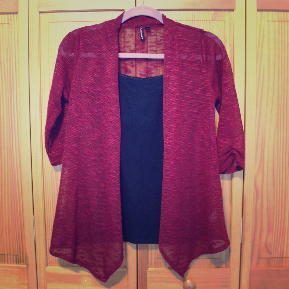 🌺Burgundy cardigan